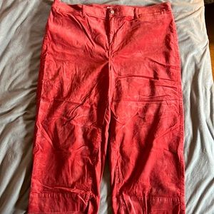 Loft Velvet Cropped/ Groucho Style Pants